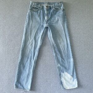 Vintage Levis Mens 34X31 (36X32 Tag) Blue 509 Straight Orange Tab Bleached Denim